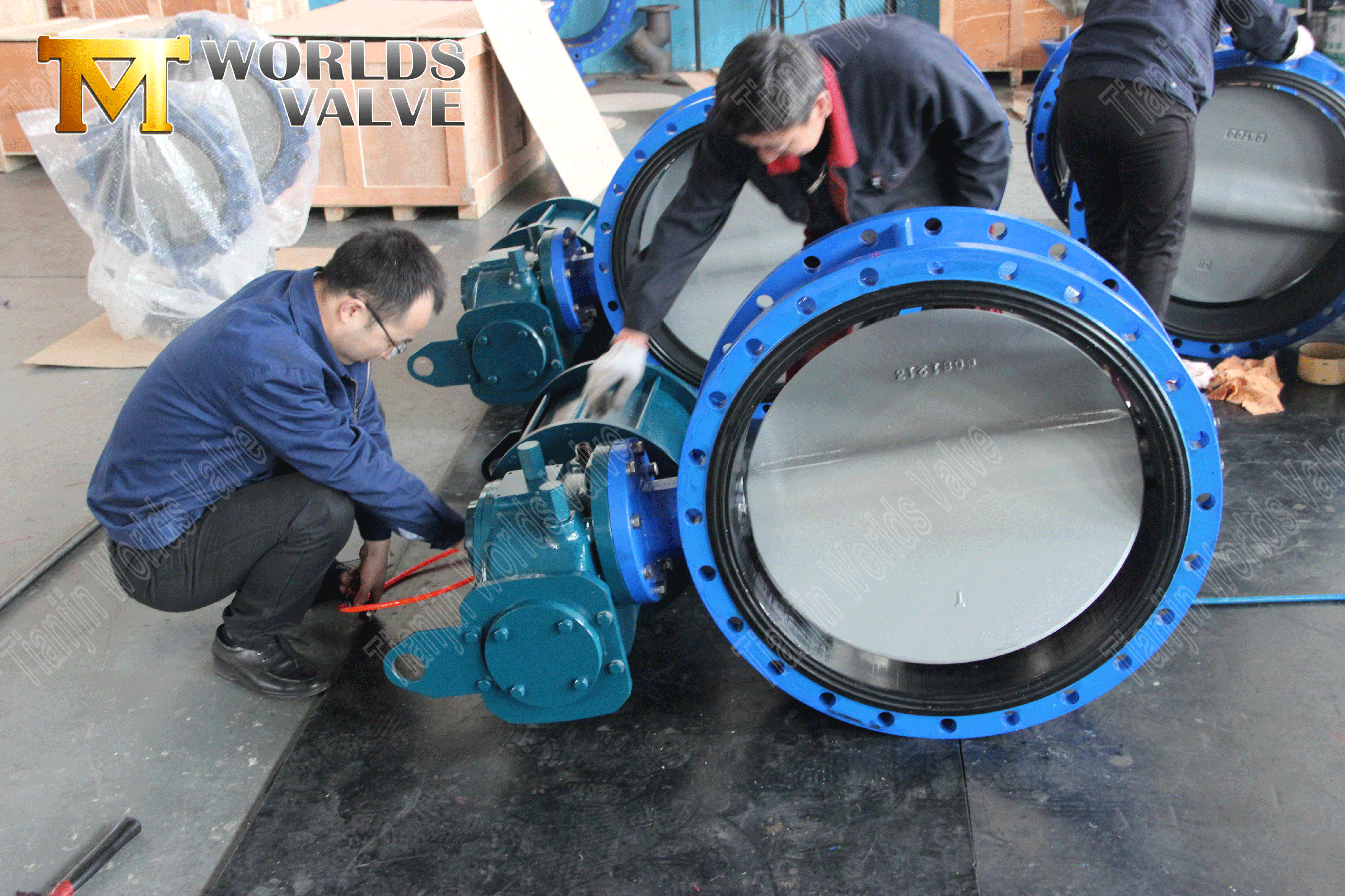 double flanged butterfly valve with DI disc válvula de borboleta flangeada Válvula de borboleta operada por fábrica com disco de ferro dúctil (6)