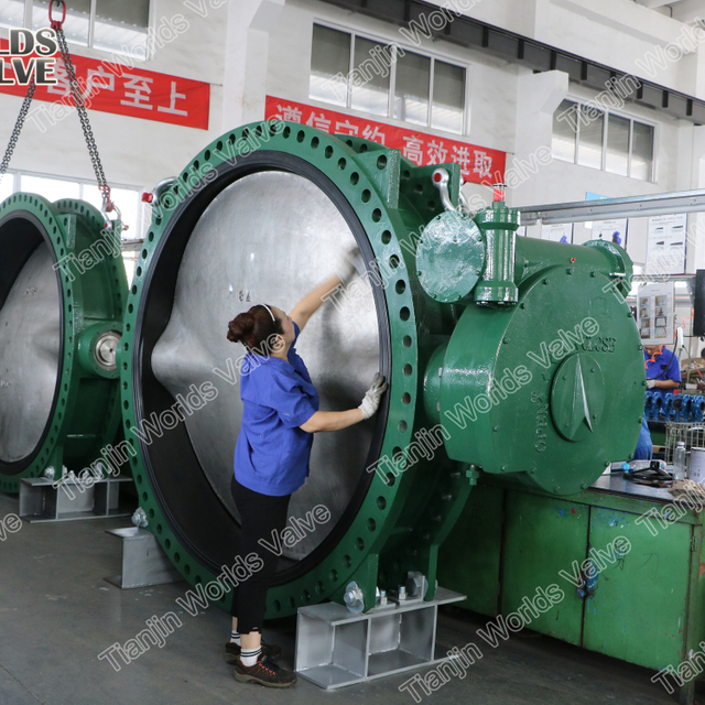 Válvulas borboleta de flange duplo DN1950 de 78 polegadas AWWA C504 ClassD ClassE