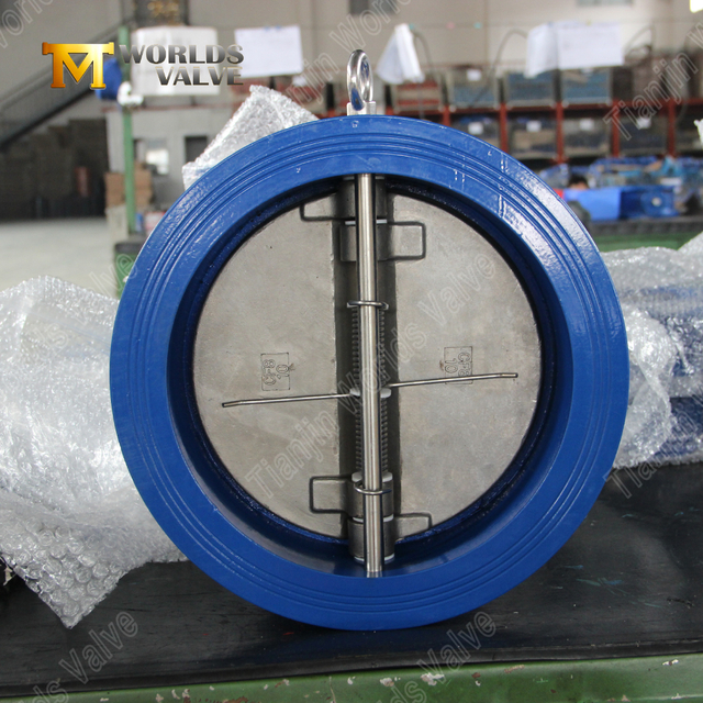 Válvula de wafer de disco duplo em aço inoxidável | Prevenção de refluxo de pulgas zero