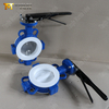PTFE de corpo dividido Ptfe forrado válvula de borboleta SS com atuação pneumática | Superior resistência à corrosão e eficiência de manutenção