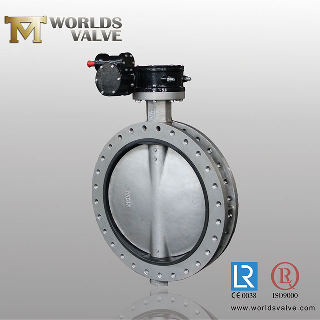 Dupla flanges U tipo borboleta válvulas com disco SS