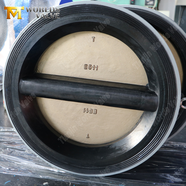 Válvula de retenção wafer de placa dupla de disco de alumínio e bronze