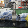Válvula borboleta wafer SS316 com assento EPDM e operador de engrenagem | Personalização OEM