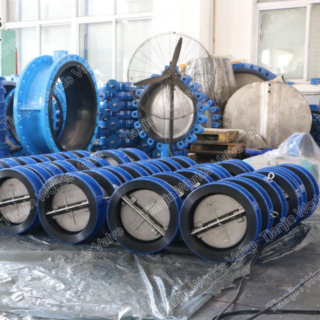 Válvulas de retenção de retenção de wafer de ferro fundido dúctil com revestimento de borracha EPDM