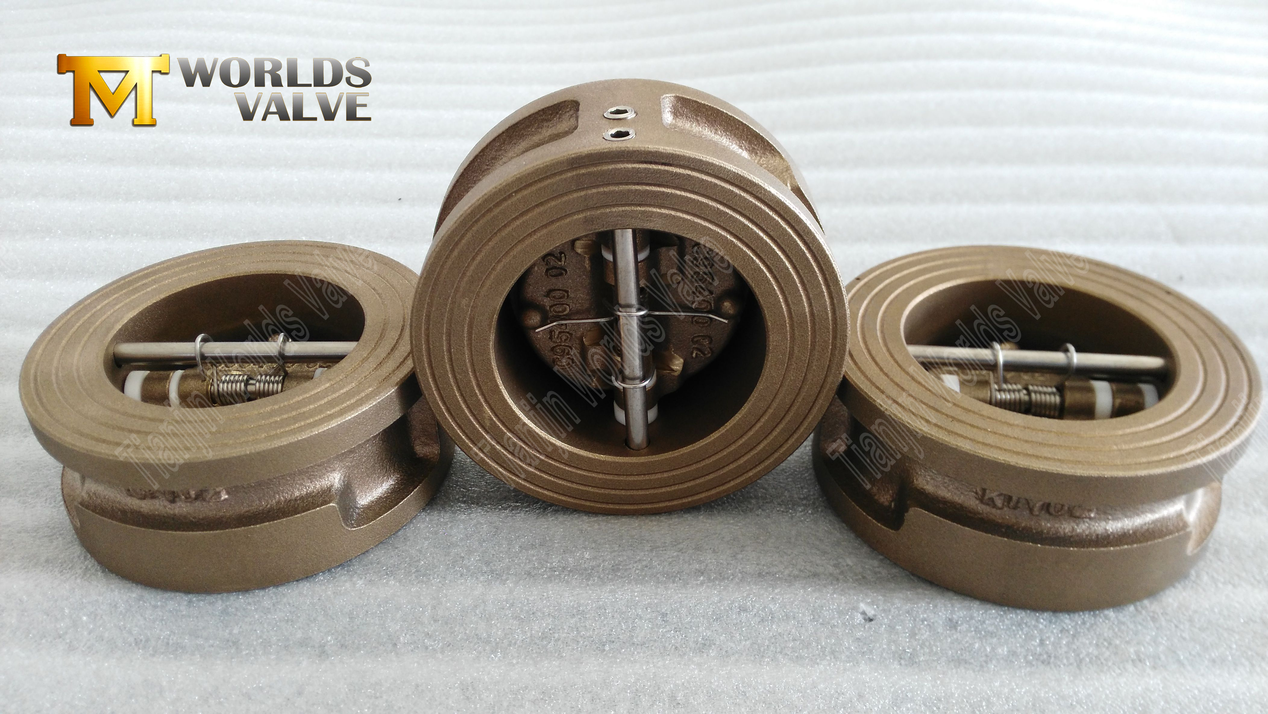 Alto desempenho de veda&ccedil;&atilde;o de alum&iacute;nio Bronze Dual Placa V&aacute;lvula de reten&ccedil;&atilde;o-4