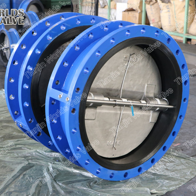 Válvula de retenção revestida de borracha completa com conexão de flanges duplos