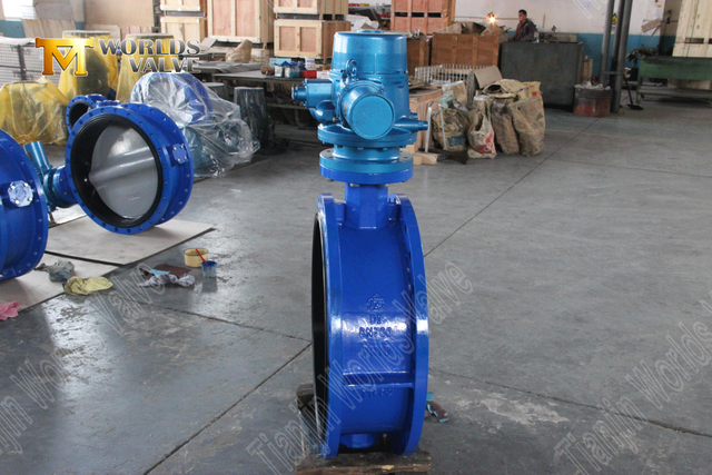 Válvulas de borboleta motorizada - válvula de borboleta de flange dupla com atuador elétrico