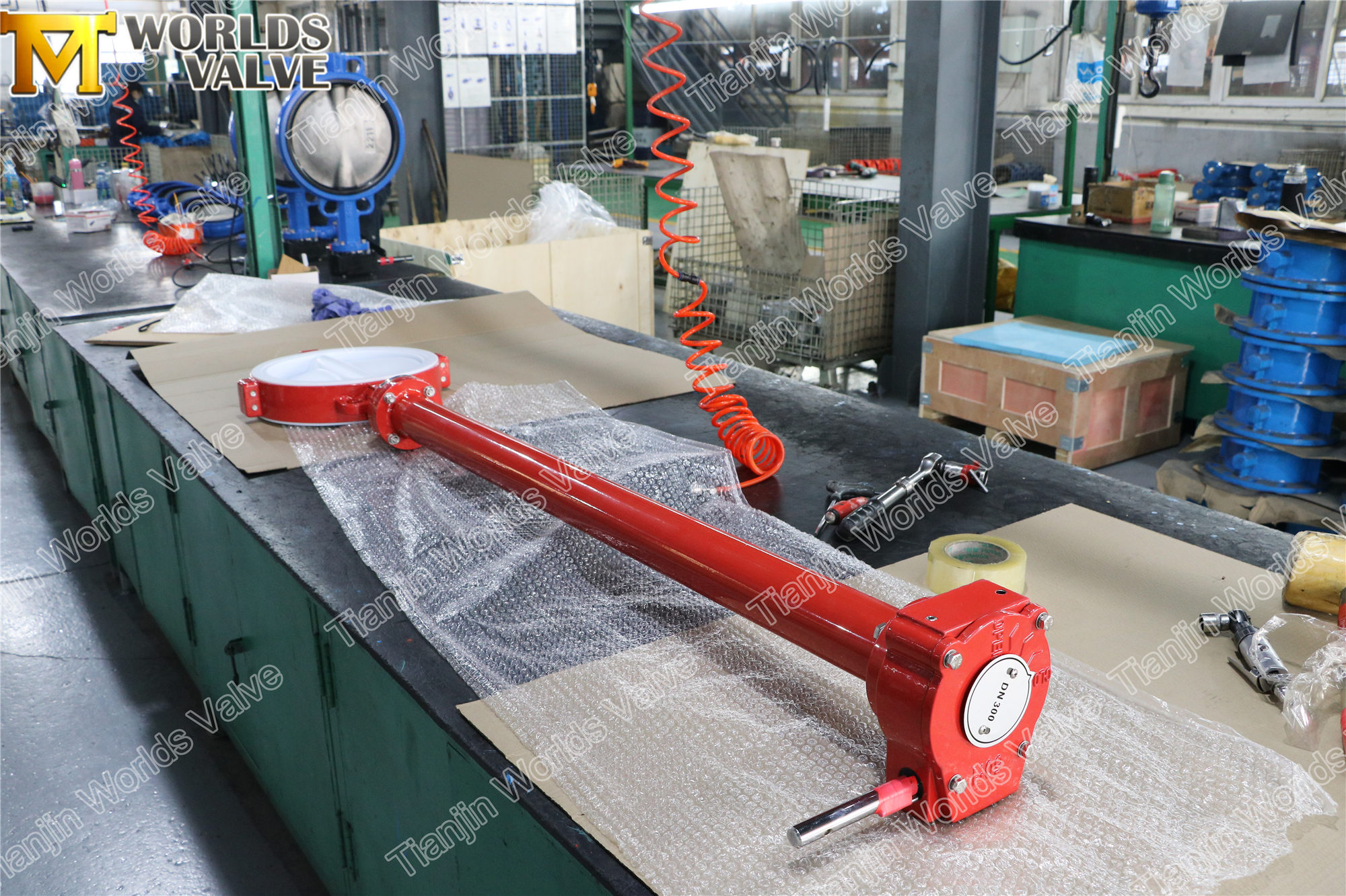 V&aacute;lvula borboleta forrada de PTFE com haste de extens&atilde;o (3)