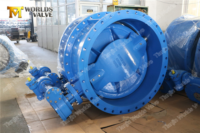 Válvula borboleta flangeada excêntrica dupla com corpo e disco de epóxi Akzonobel