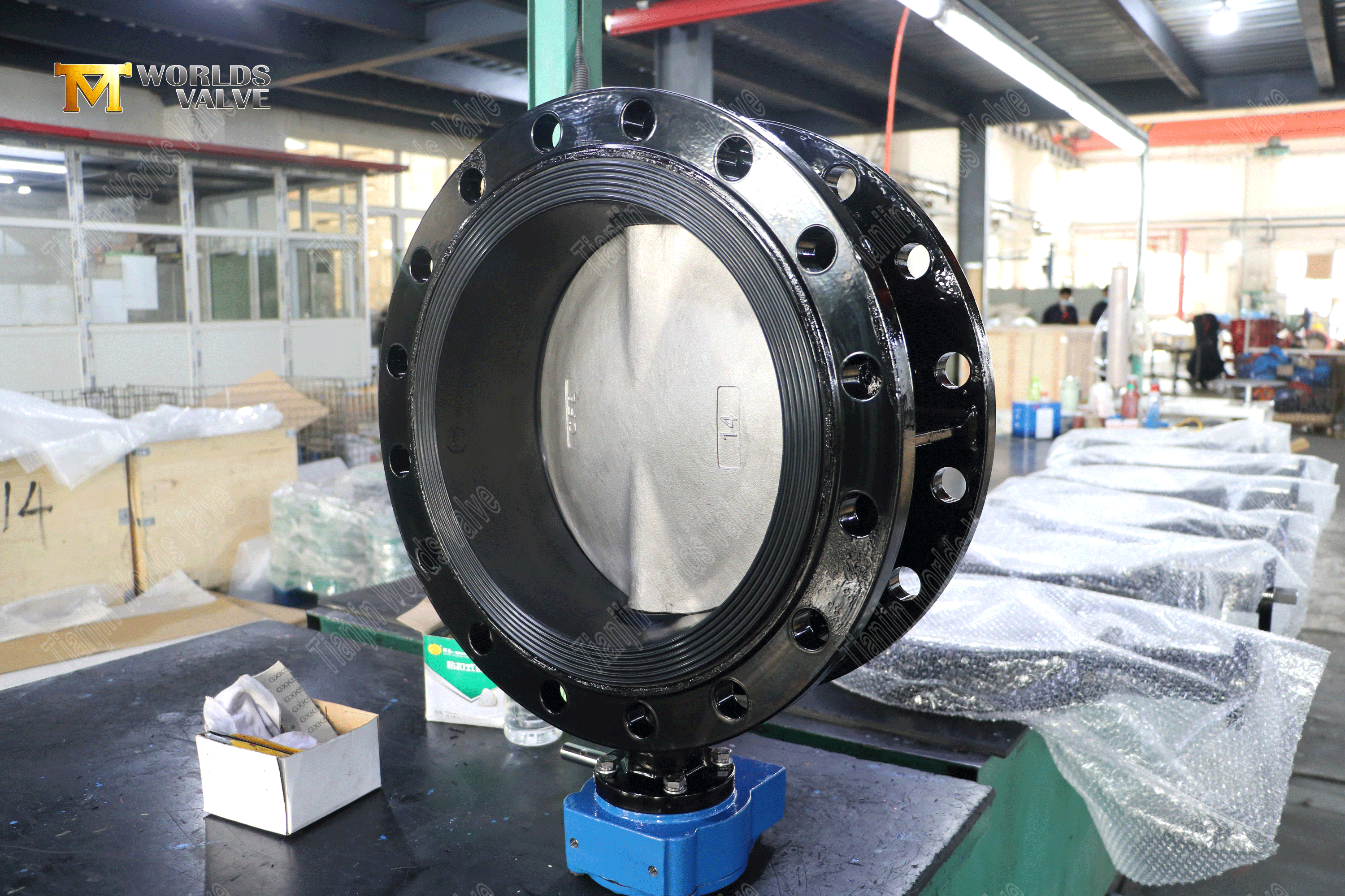Fabricante de v&aacute;lvula de borboleta da China - corpo de ferro d&uacute;ctil e disco de a&ccedil;o inoxid&aacute;vel duplex (1)