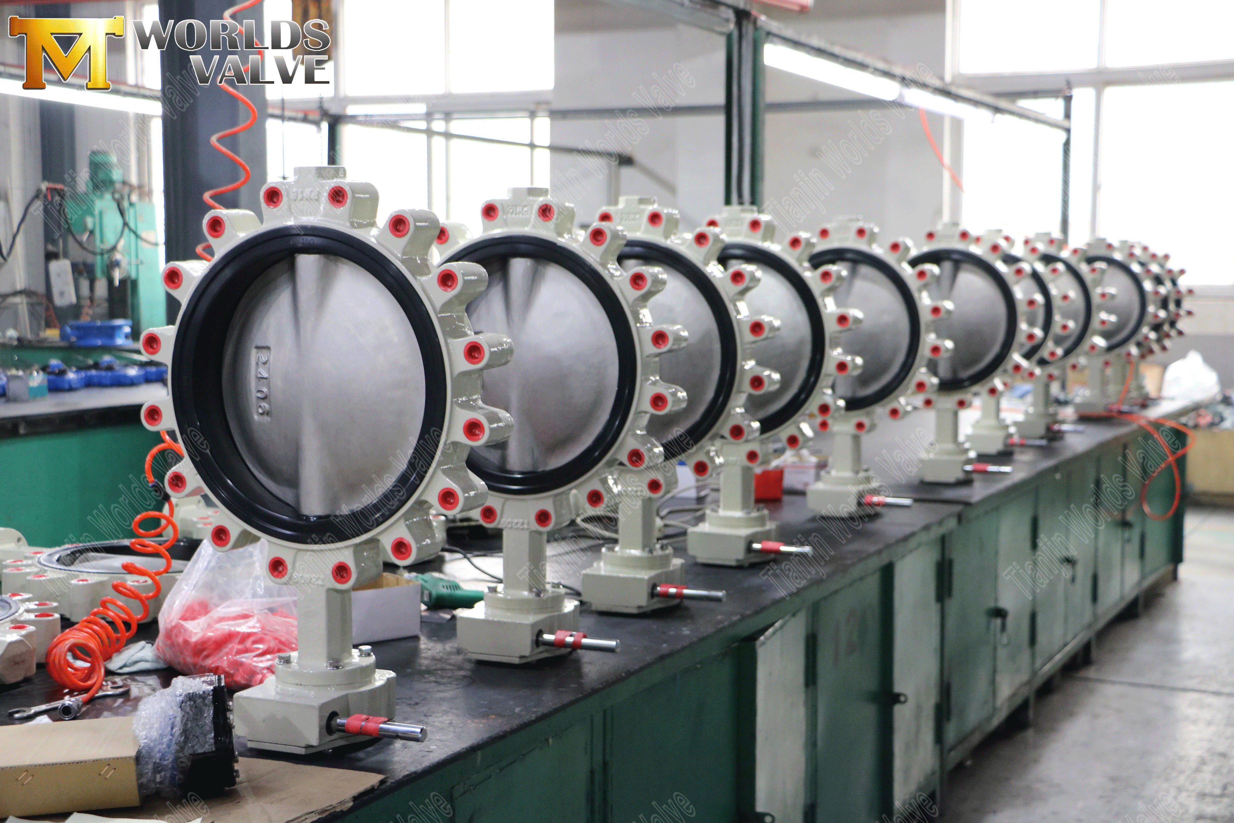 V&aacute;lvula de borboleta arruinada V&aacute;lvula de butterfly com sede de borracha resiliente e caixa de engrenagens-2 (1)