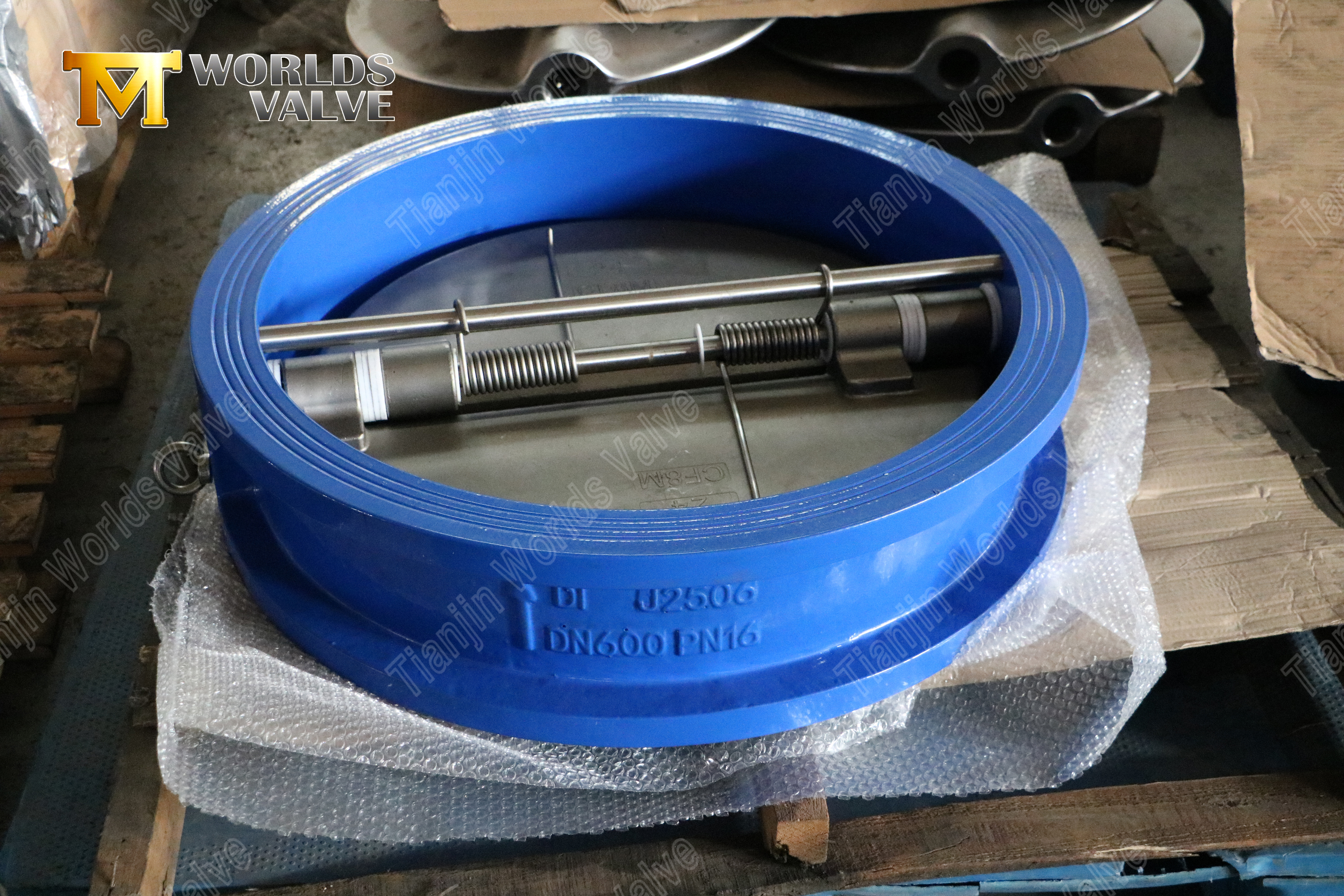 A&ccedil;o inoxid&aacute;vel Tipo de wafer de disco duplo Tipo de v&aacute;lvula sem retorno Preven&ccedil;&atilde;o de backflow zero e leve