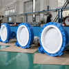 Grande Tamanho PFA Liner Disc Butterfly Valve Split Body