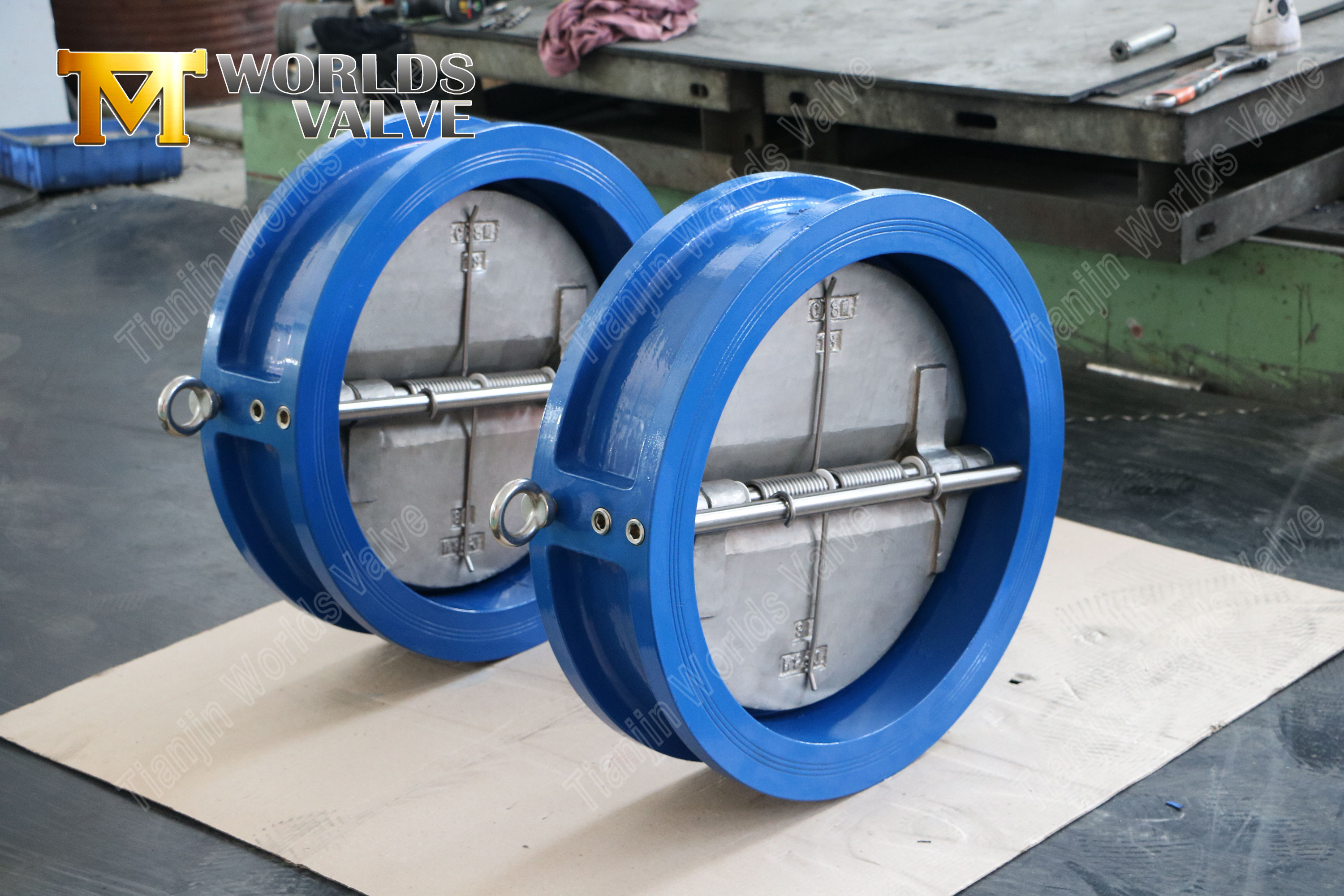 V&aacute;lvula de reten&ccedil;&atilde;o wafer de placa dupla de a&ccedil;o inoxid&aacute;vel com discos de liga C954 (7)