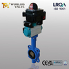 Válvula borboleta pneumática wafer com disco de bronze C95400 e interruptor de limite | Tamanho compacto | Fornecedor OEM