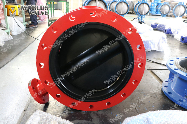 Válvulas borboleta de flange duplas revestidas de borracha totalmente OEM