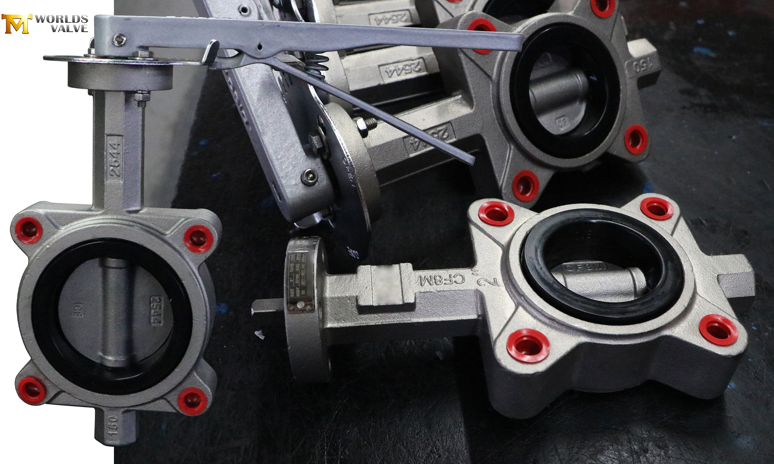 Válvula de borboleta de aço inoxidável total com alavanca de mão: resistência superior à corrosão