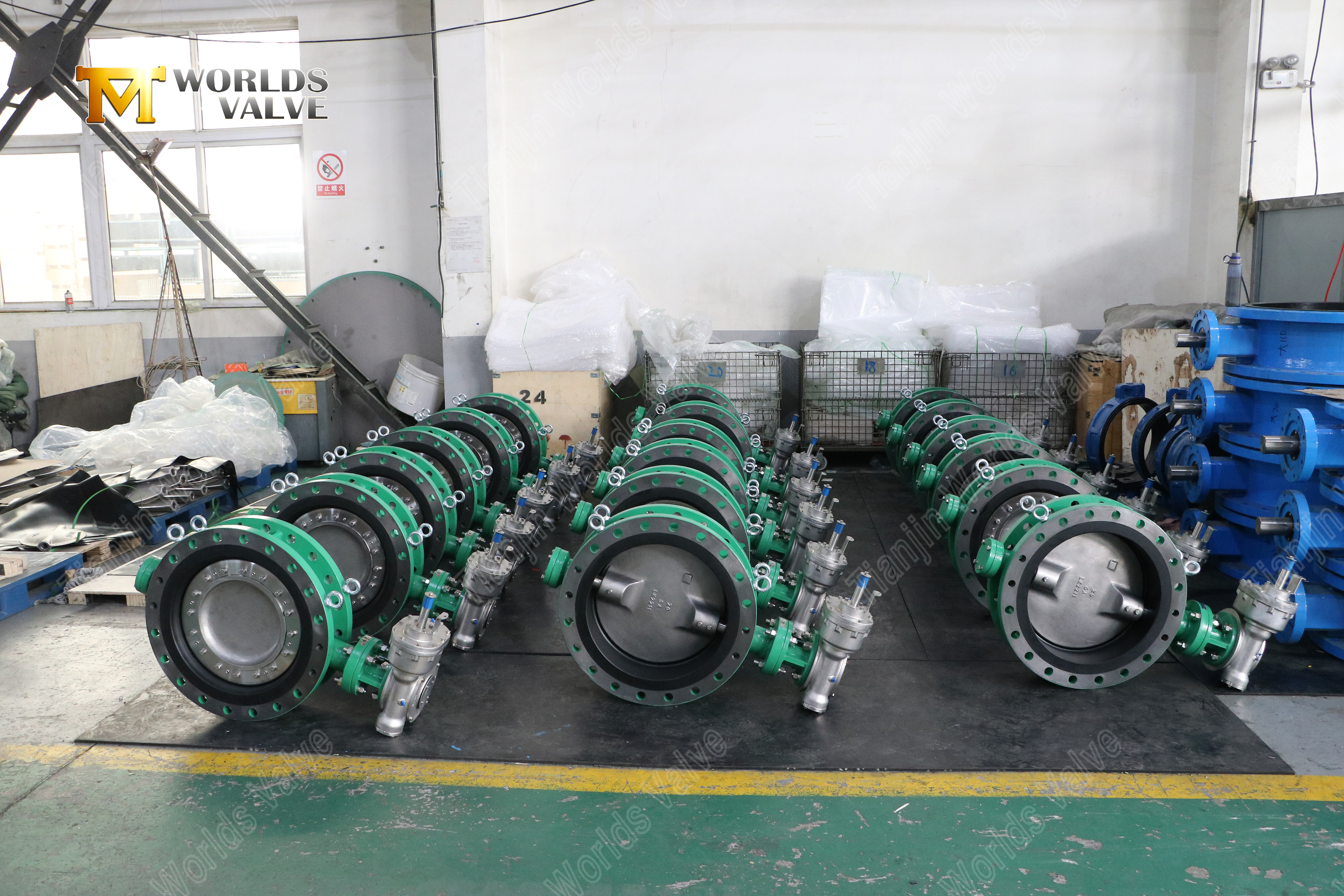 V&aacute;lvula de borboleta de a&ccedil;o de fase dupla com deslocamento duplo com assento de ebonite-1 (3)