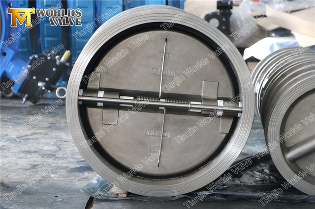 Válvulas de retenção de wafer de aço inoxidável Revestimento de borracha EPDM