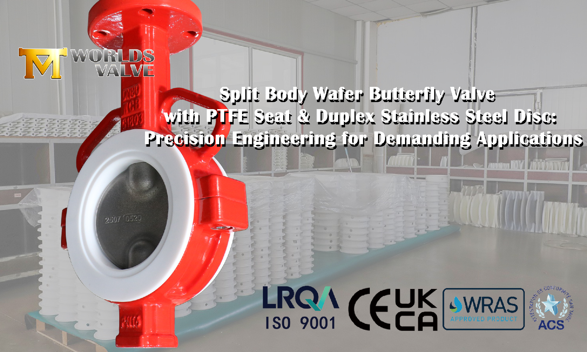 Válvula de borboleta de wafer de corpos dividida com assento de PTFE e Disco de aço inoxidável duplex: engenharia de precisão para aplicações exigentes