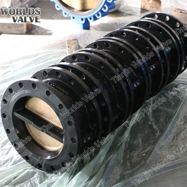 Válvula de retenção com flange dupla de porta dupla sem retorno