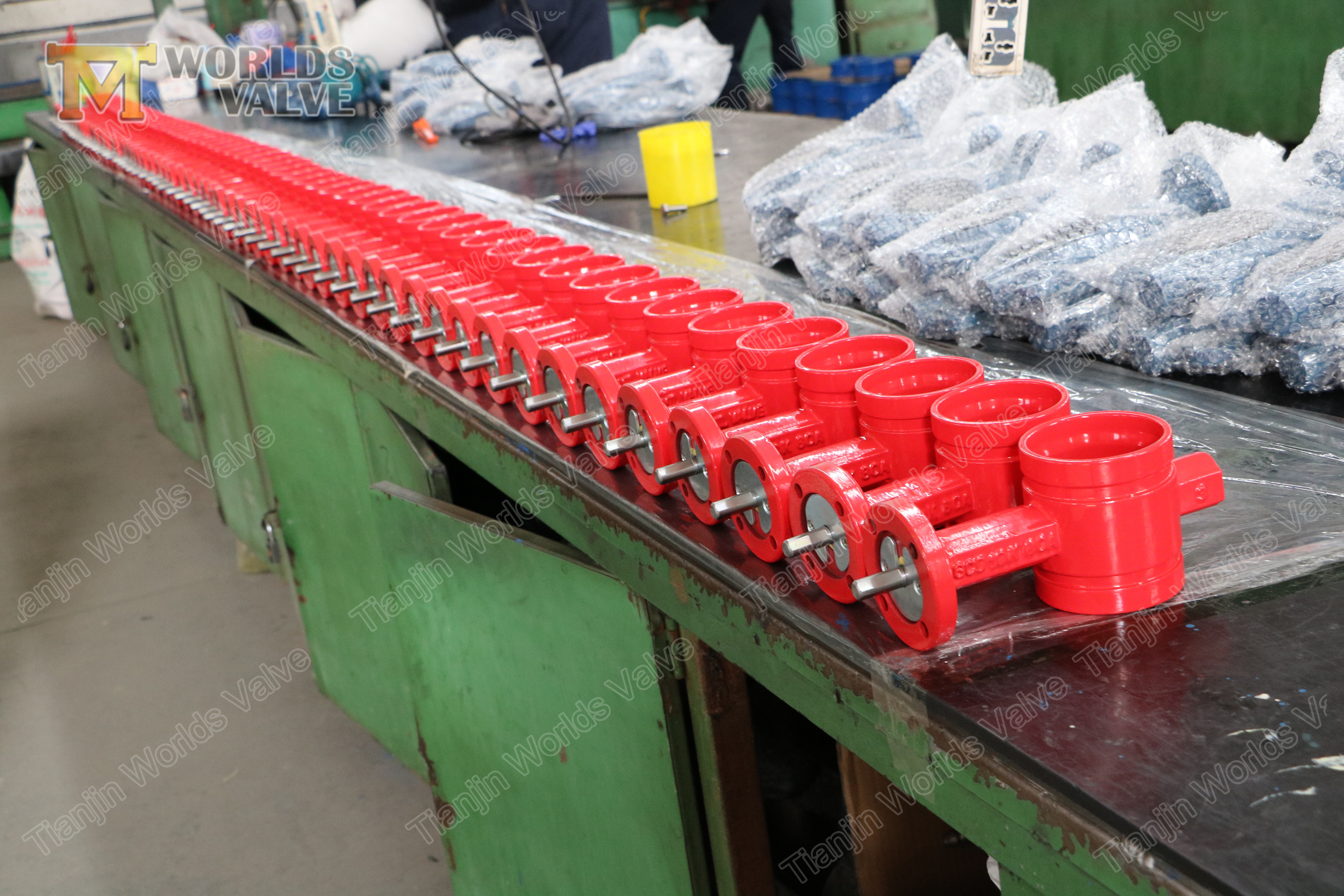 3 V&aacute;lvula de borboleta groovada de ferro ductil