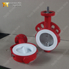 Válvula borboleta wafer de assento de PTFE de corpo dividido com disco CF8M