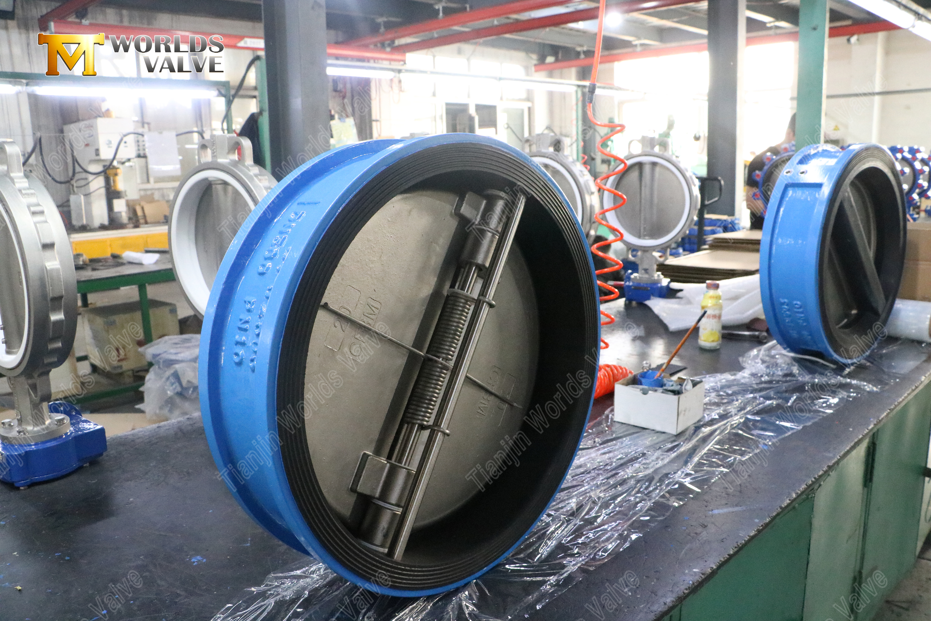 V&aacute;lvula de reten&ccedil;&atilde;o wafer de placa dupla de disco de alum&iacute;nio e bronze (8)