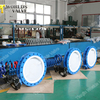 Grande Tamanho PFA Liner Disc Butterfly Valve Split Body