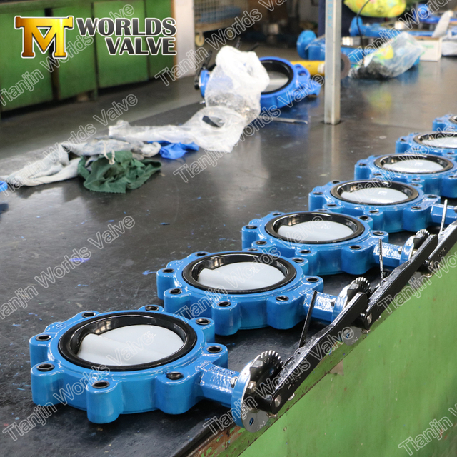 Nylon Revestido Disc Lugged e Tapped Válvula Borboleta PN10 PN16 CL115 CL150 JIS10K JIS5K