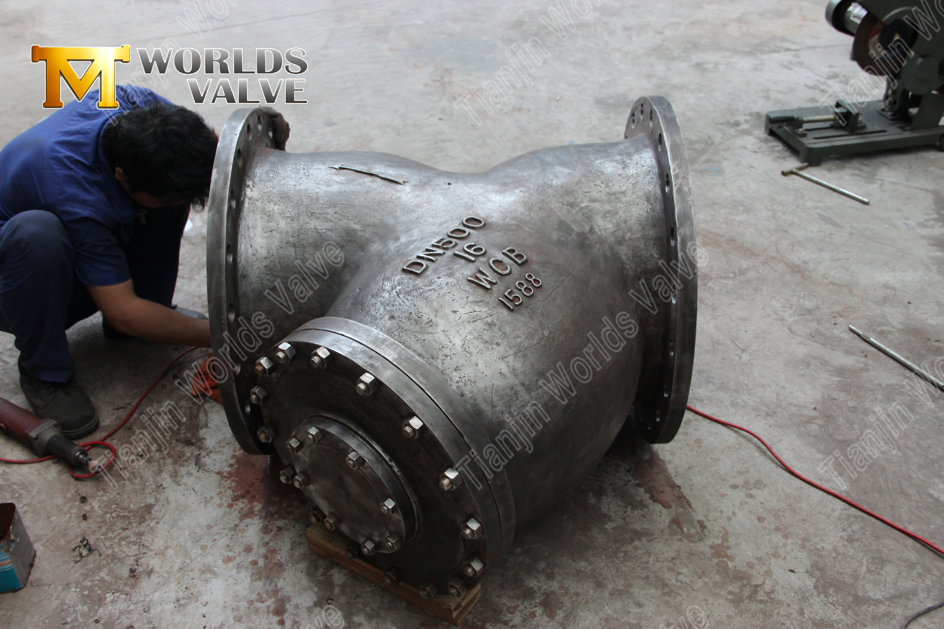 Filtro tipo Y flangeado WCB prote&ccedil;&atilde;o de tubula&ccedil;&atilde;o industrial de a&ccedil;o carbono (9)