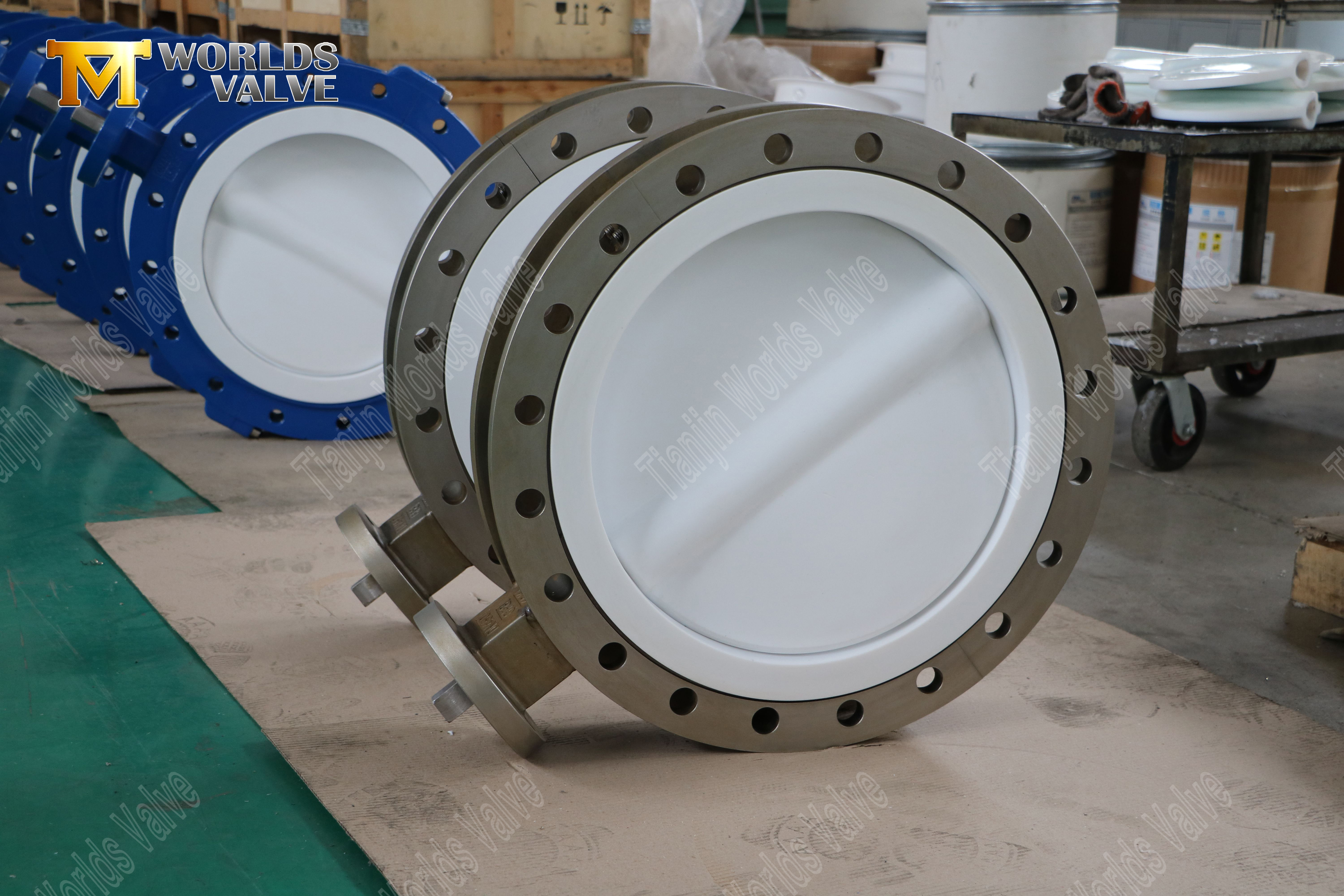 CF8M Split Body Butterfly V&aacute;lvula com disco PTFE e assento-3 (1)