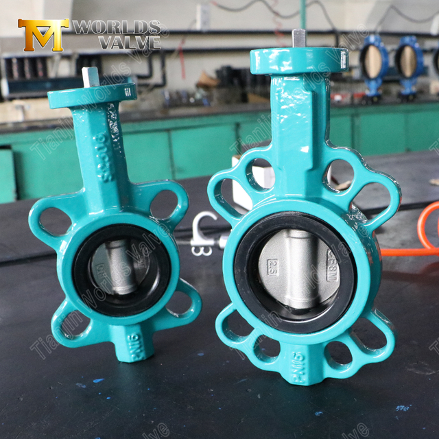 Válvula borboleta wafer de ferro dúctil com sede de borracha e disco SS | Solução Industrial Econômica