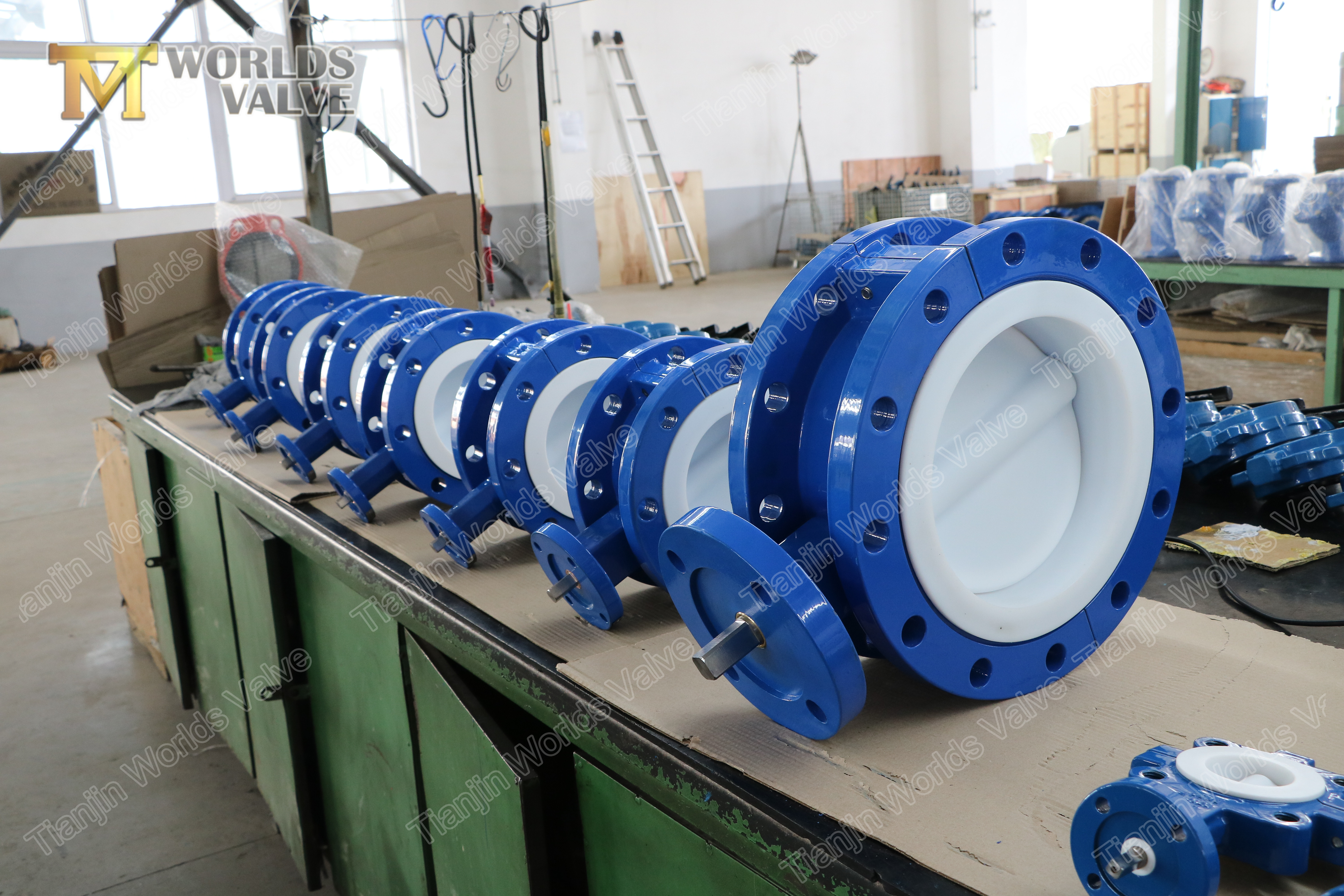 2 PTFE PTFE Forro FlangedButterfly Valve