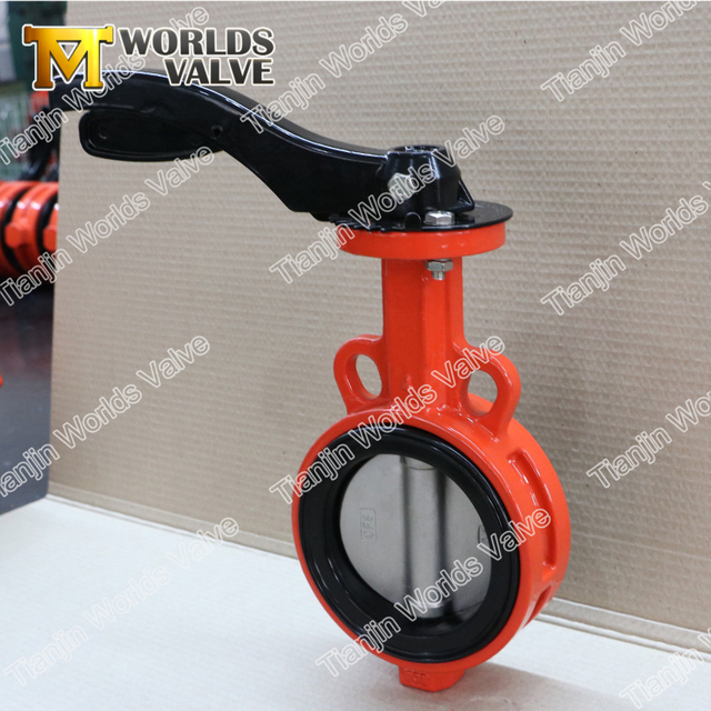 Válvula borboleta tipo wafer com sede de borracha substituível