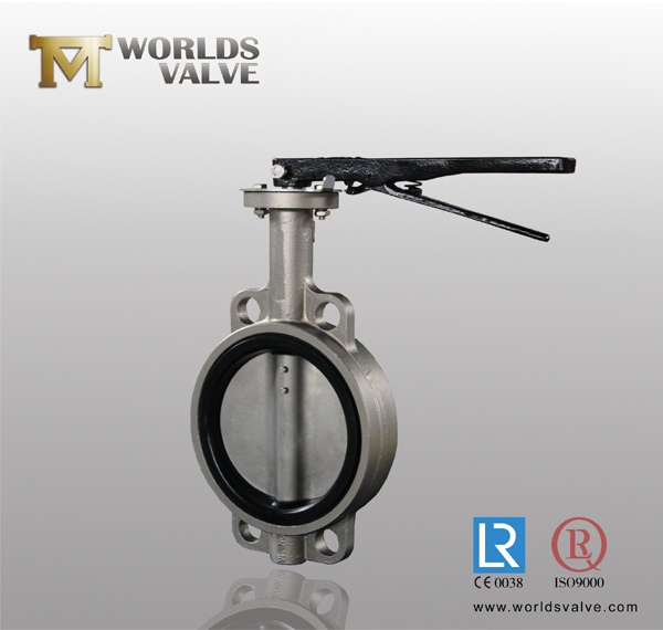 JIS5K JIS10K JIS16K WCB SUS304 SUS316 Wafer Butterfly Valve Alavanca operada com WRAS EPDM Seat