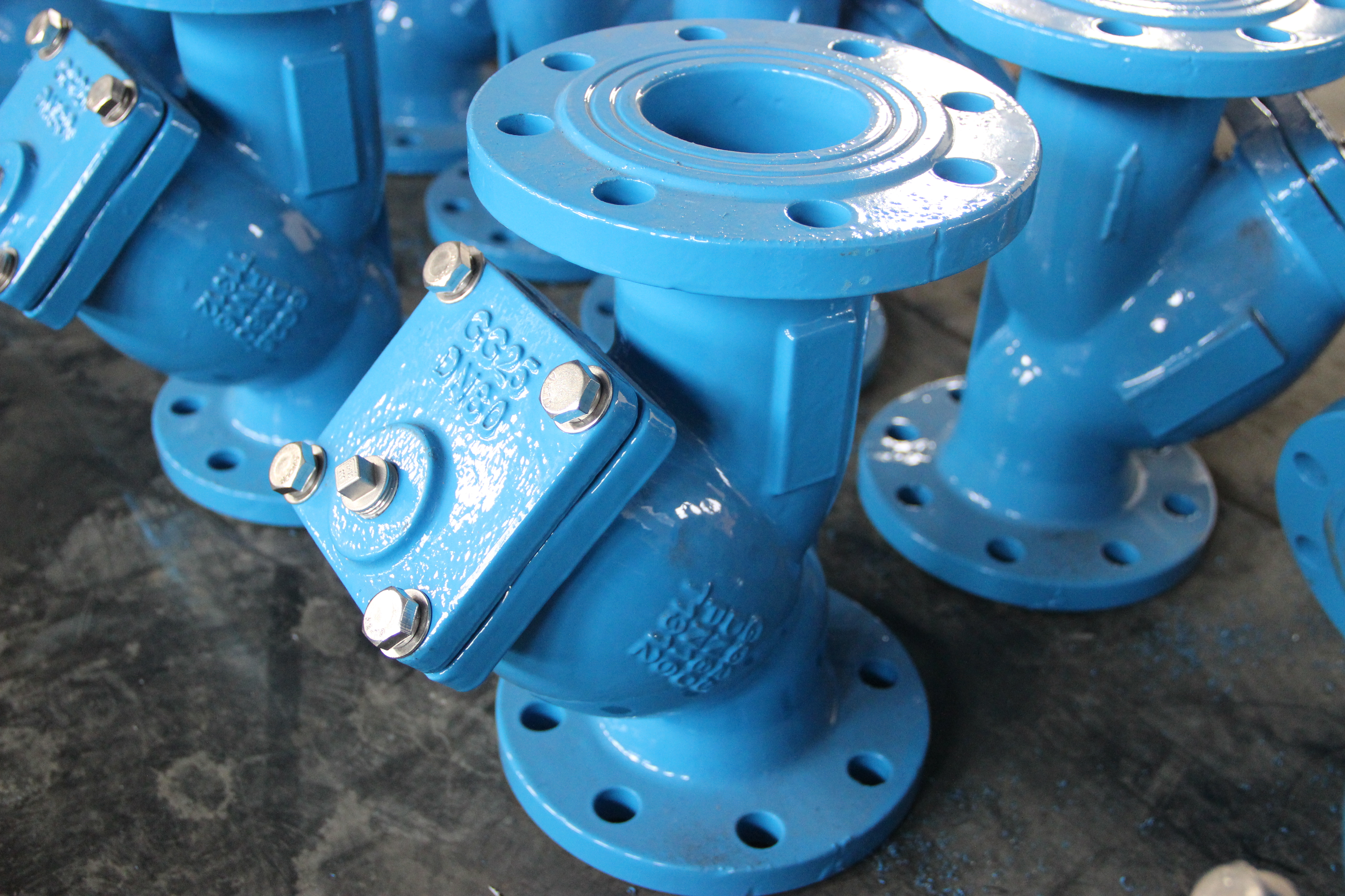 DN80 Y Tipo Filtro Corpo de ferro d&uacute;ctil Conex&atilde;o flangeada Prote&ccedil;&atilde;o de tubula&ccedil;&atilde;o industrial (1).JPG