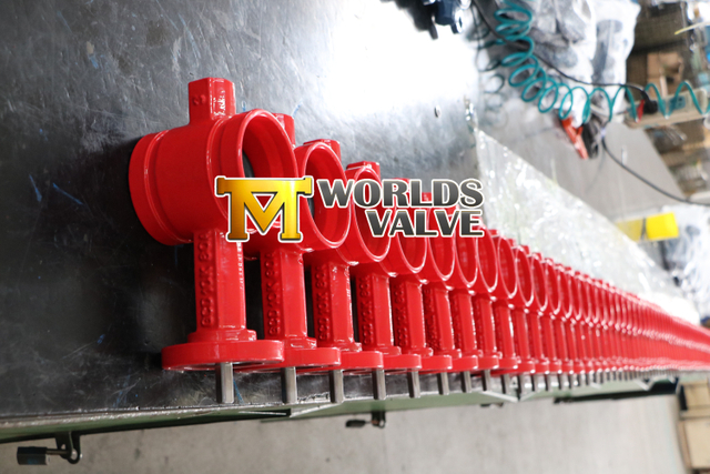 Válvula borboleta ranhurada wafer com disco revestido de borracha