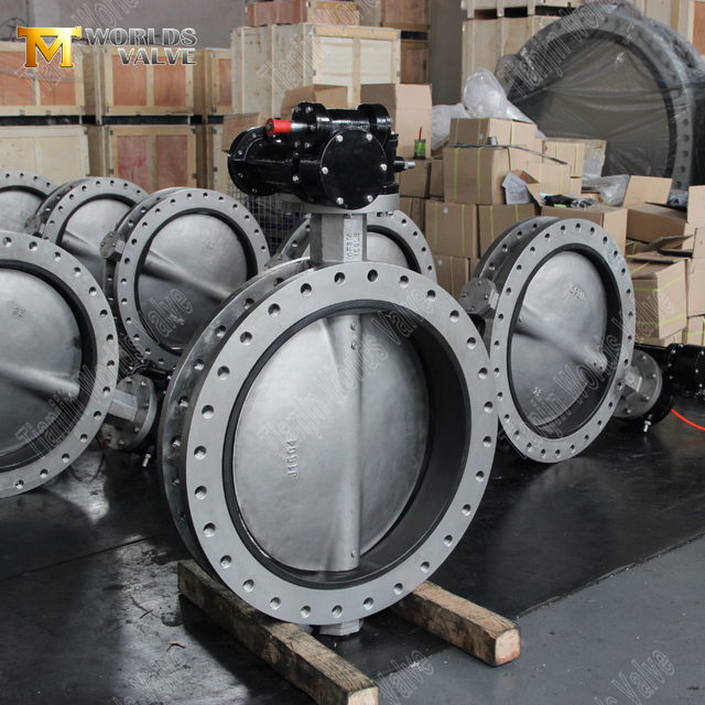 Válvula de borboleta em forma de U Operada por engrenagem