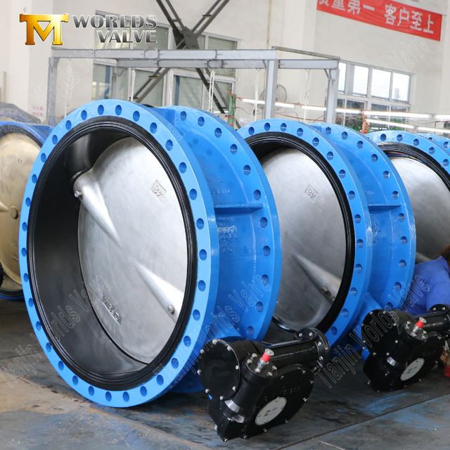 Válvula de borboleta de flange dupla com corpo SS completo e disco | Solução industrial à prova de corrosão