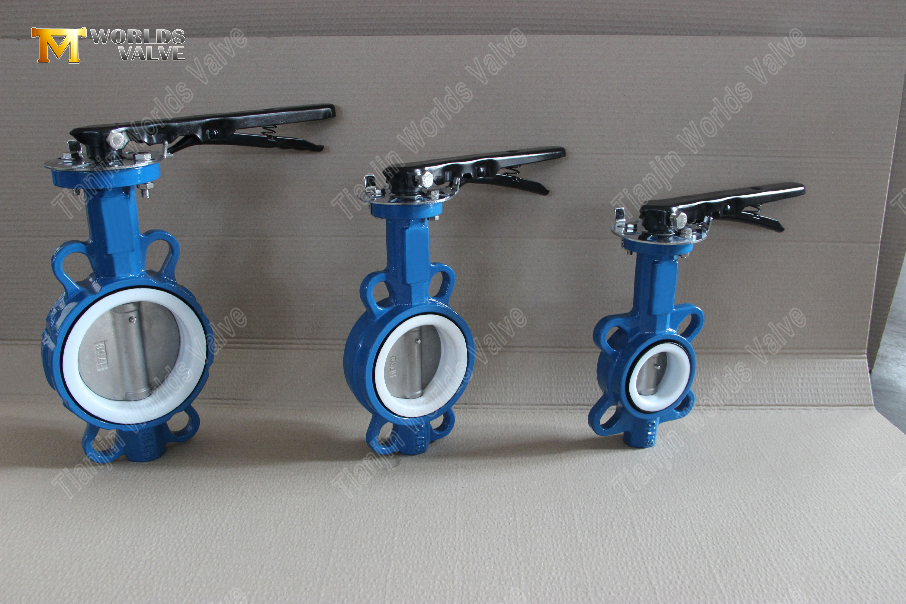 CF8M-Disc-&-PTFE-Seat-Wafer-Butterfly-Valve-with-Hand-Lever-Operation-6