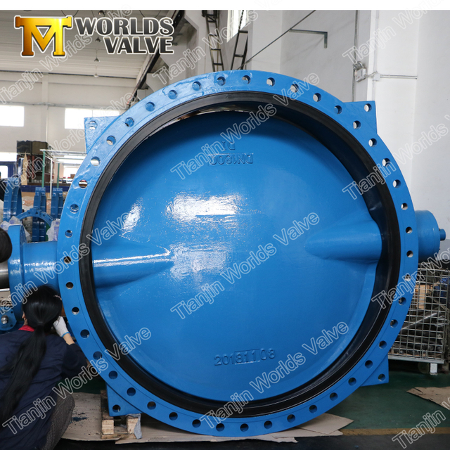 AWWAC515 FBE Epoxy Coated Disc Válvula de borboleta de flange duplo