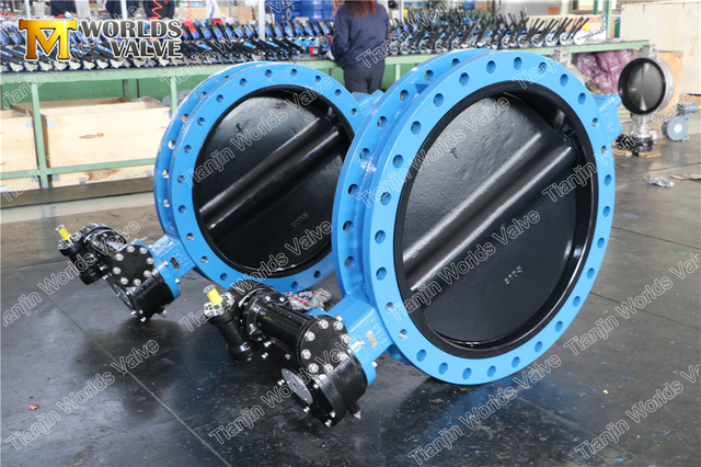 Válvulas borboleta de borracha com seção em U de disco pintado Halar