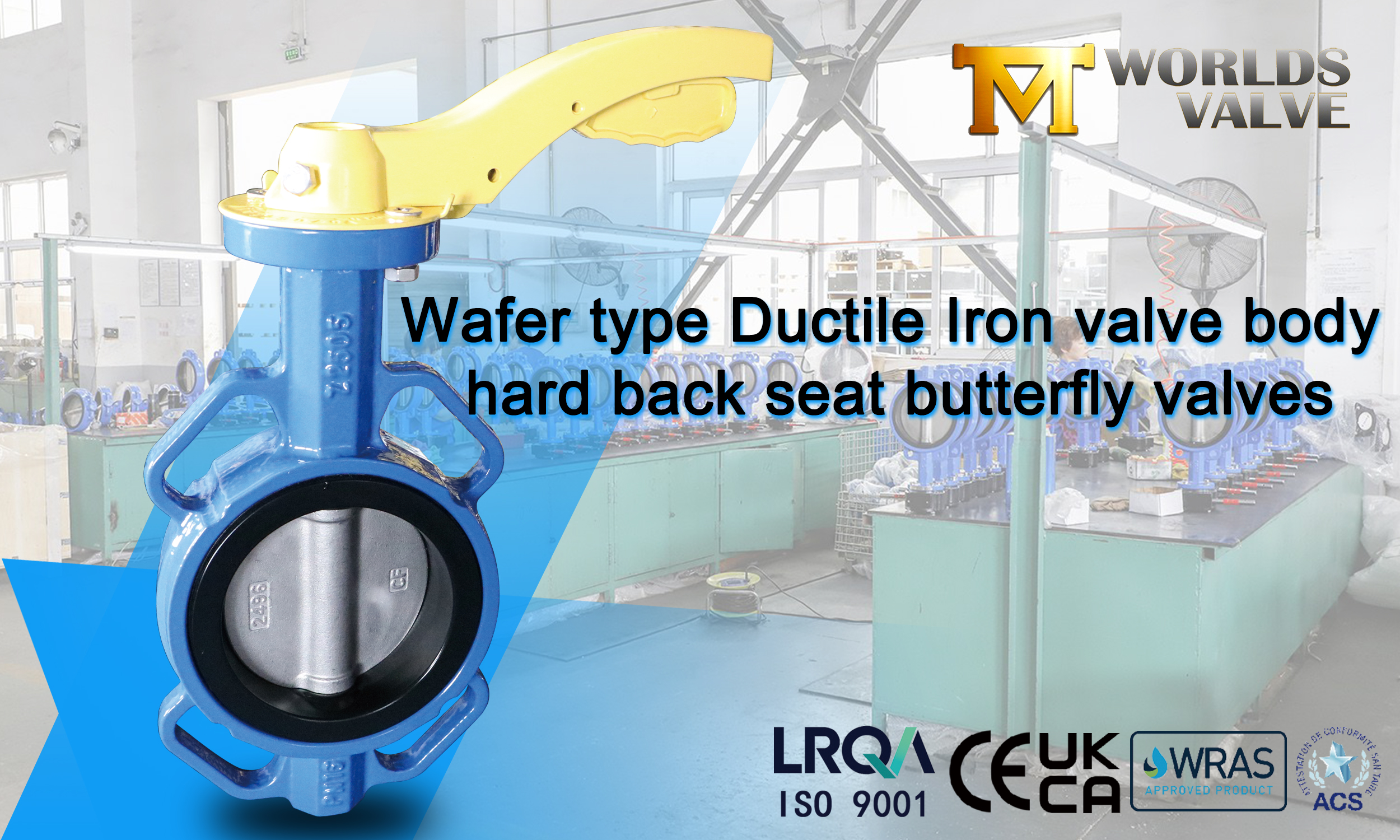 Válvulas de válvula de ferro dúctil do tipo de wafer válvulas de borboleta do banco traseiro duro