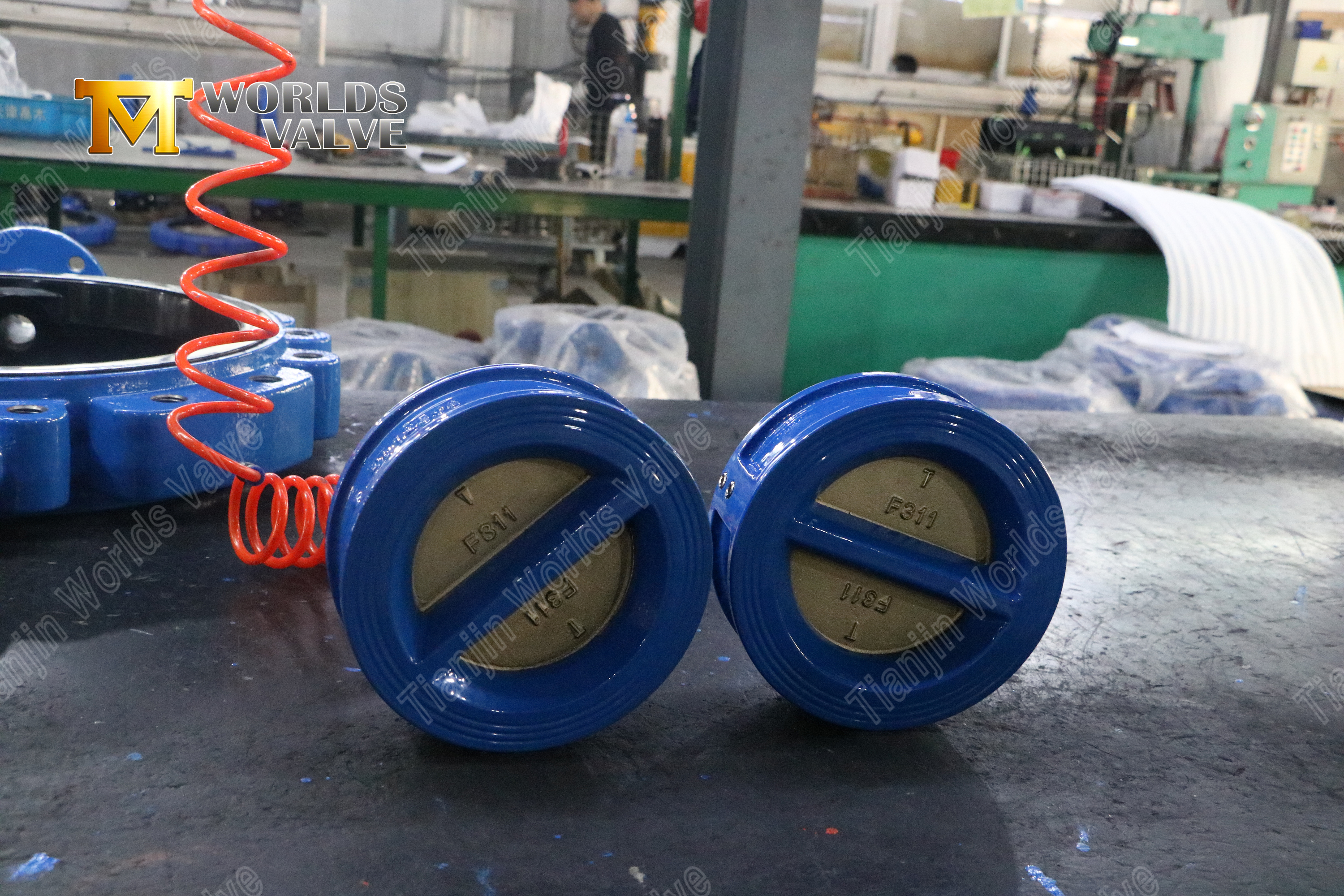 A&ccedil;o inoxid&aacute;vel Tipo de wafer de disco duplo Tipo de v&aacute;lvula sem retorno Preven&ccedil;&atilde;o de backflow zero e leve