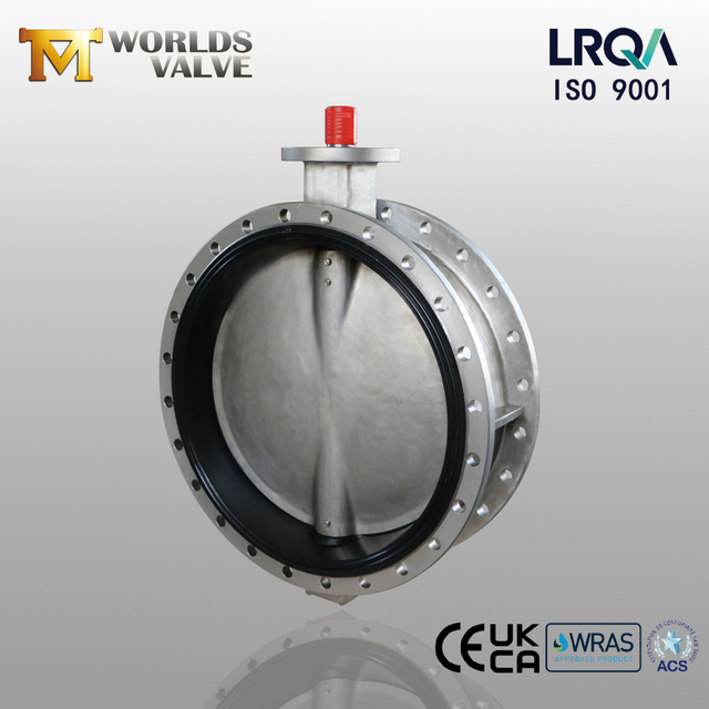Válvula de borboleta de flange dupla com corpo SS completo e disco | Solução industrial à prova de corrosão