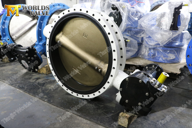 Válvula borboleta de seção em U com flange duplo ISO5752 Assento de borracha de padrão curto