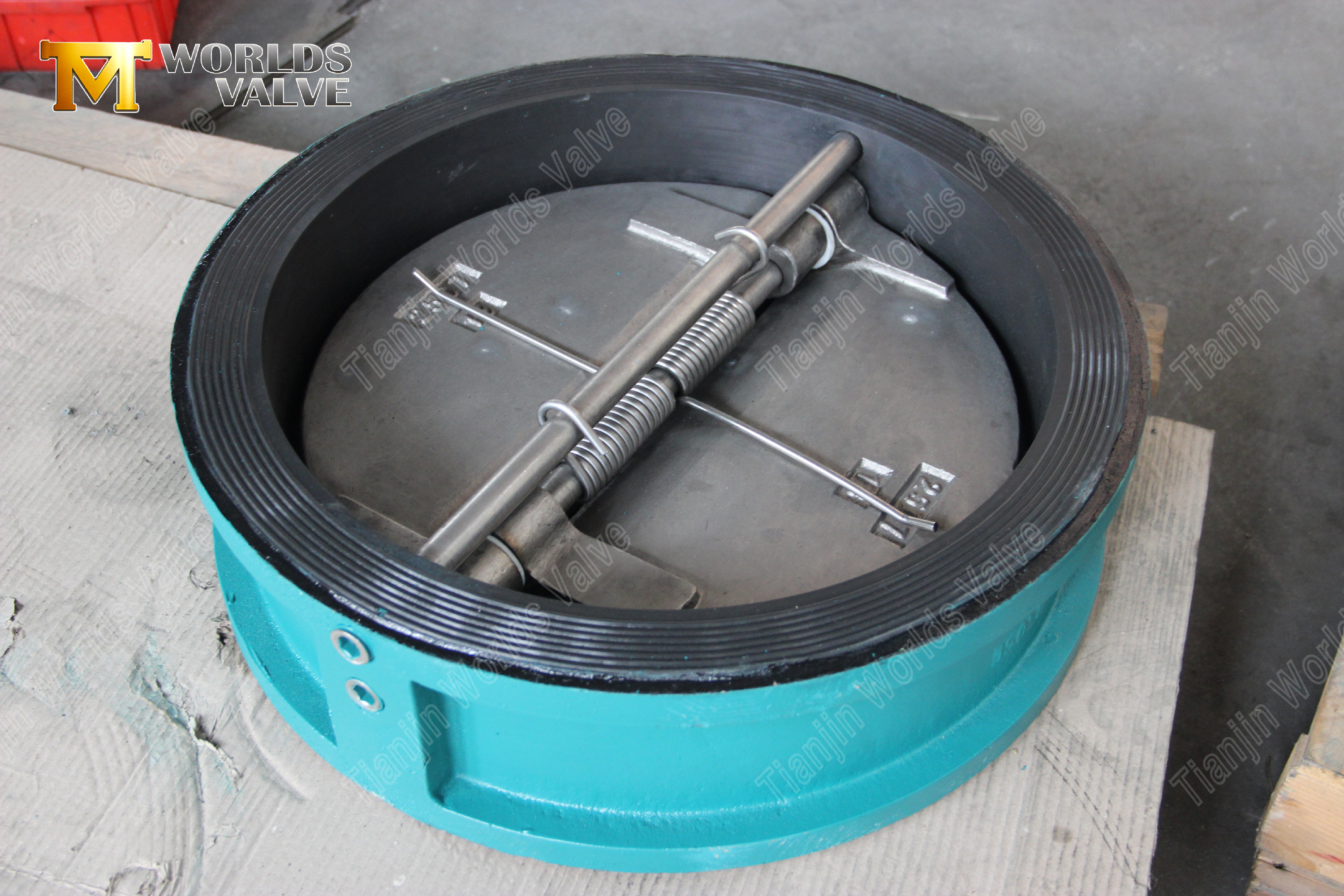 V&aacute;lvula de reten&ccedil;&atilde;o wafer de placa dupla de disco de alum&iacute;nio e bronze (6)