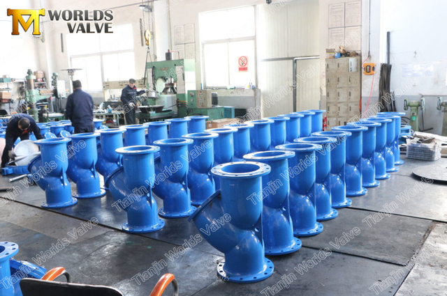 Filtro tipo Y de ferro fundido dúctil com filtro de tela Ss