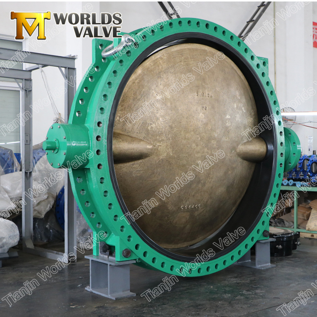 Válvula borboleta de flange dupla DN2100 DN2200 de tamanho grande